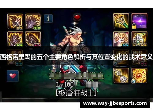 西格诺里踢的五个主要角色解析与其位置变化的战术意义